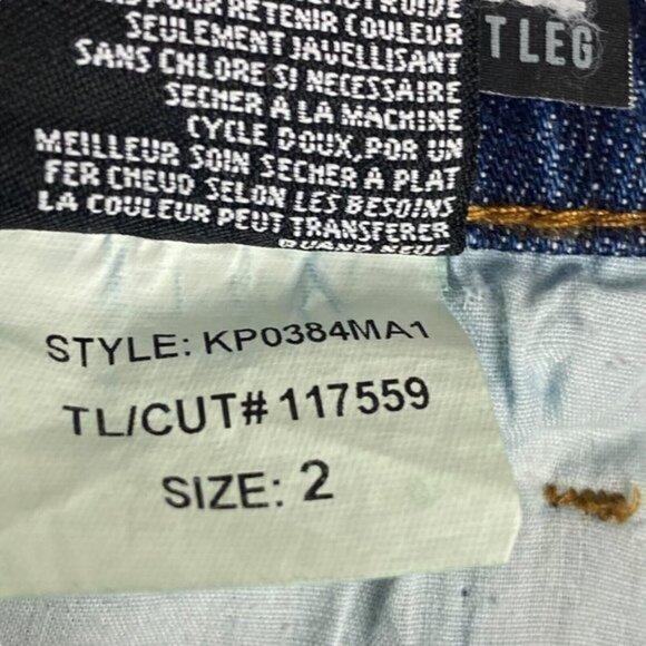 Kut From The Kloth Reese Ankle Crop Straight Leg Two Tone Raw Hem Jeans US 2 - Picture 14 of 15